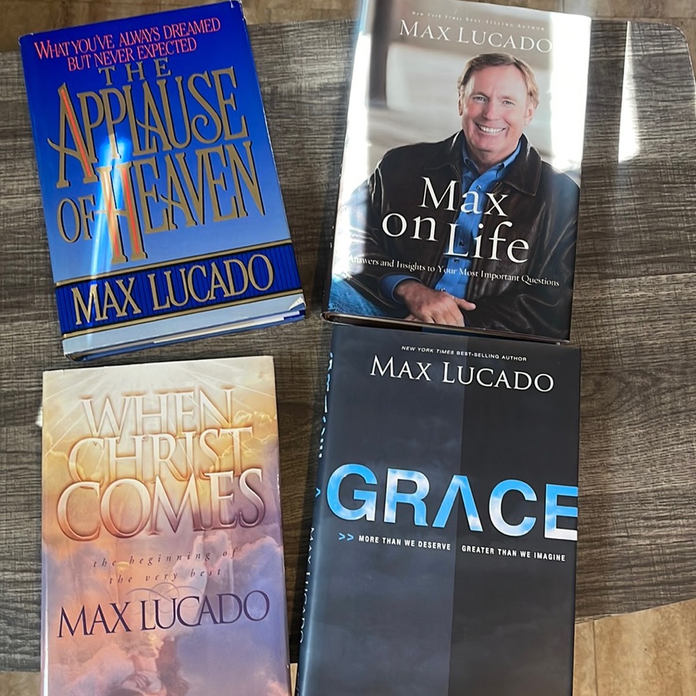 4 - MAX LUCADO HARD COVER SPIRITAL BOOKS